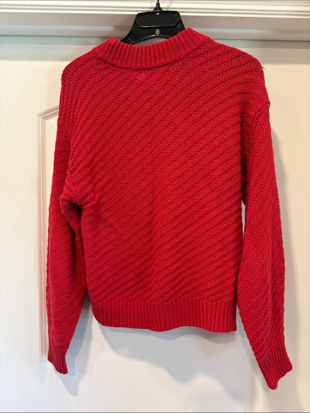 Universal Thread Red Textured Crewneck Sweater - Women - Picture 3 of 3